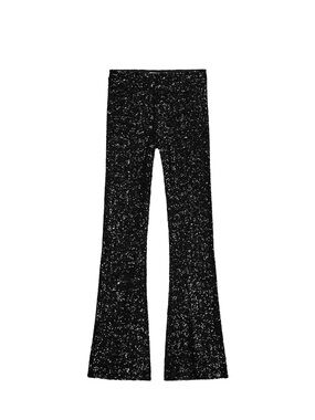 Zara Black Sequin Flared Pants